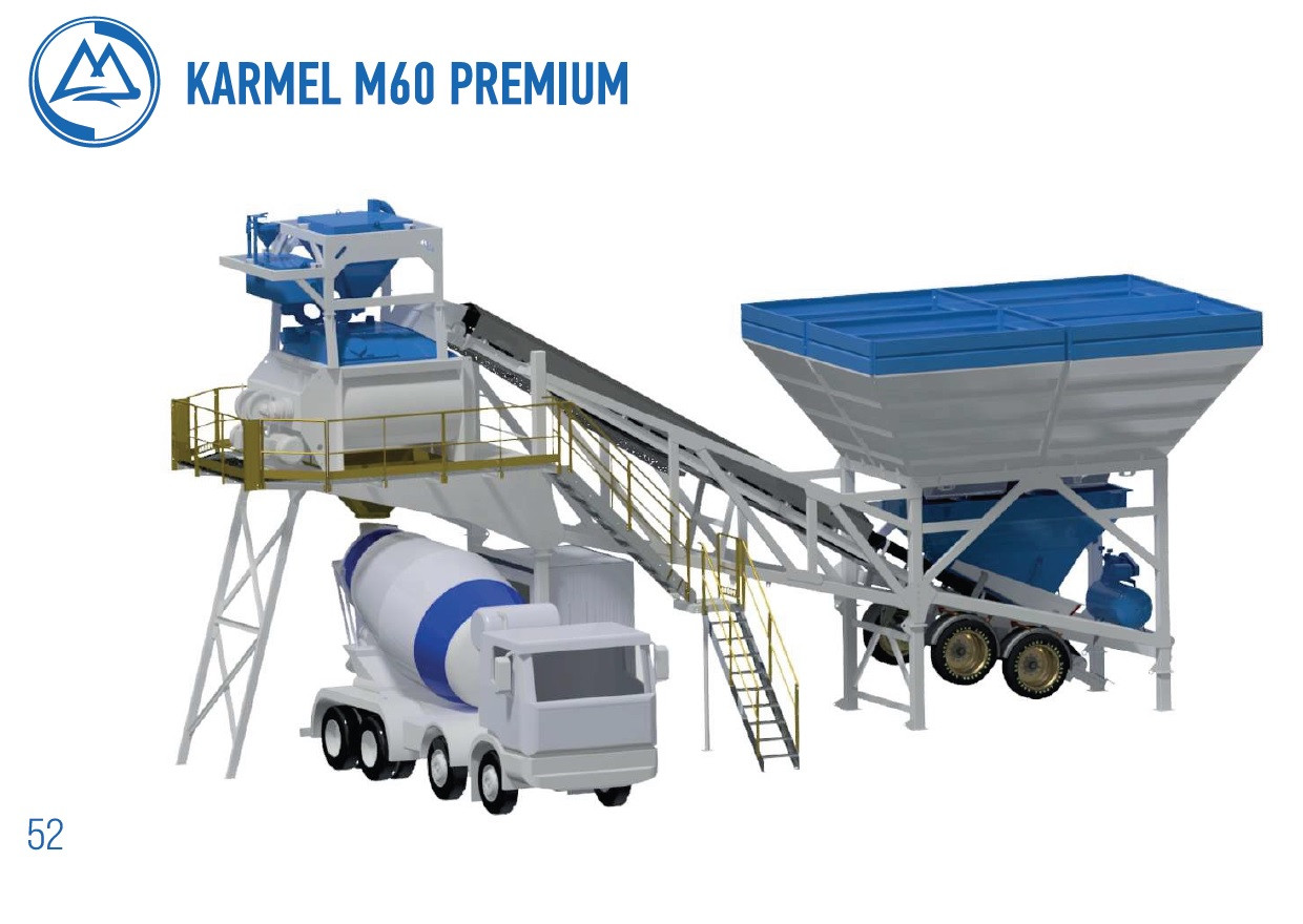 Planta de hormigón móvil  sobre chasis  KARMEL M60 Premium